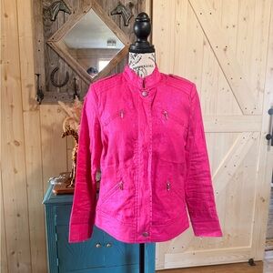 Berek Fuchsia Jeweled Linen Jacket
